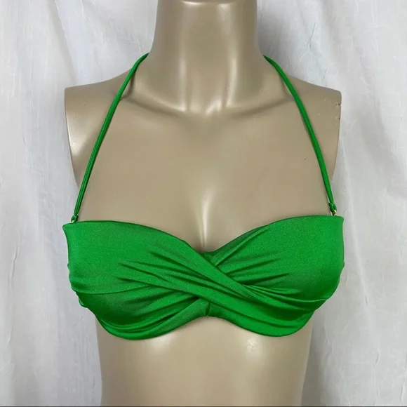 🚫SOLD🚫 Victoria's Secret Emerald Green Very Sexy Line Halter Strapless Bikini - Picture 3 of 16